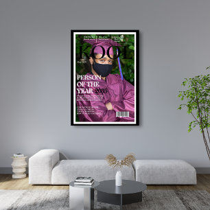 Poster Cool Graduation Fake Magazine Cover Photo Black