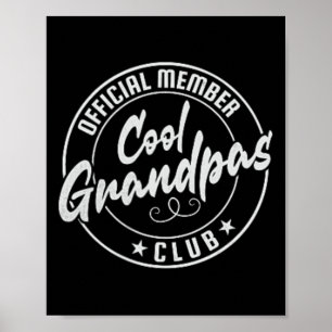 Poster Cool Grandpas Club Membre officiel Vintage