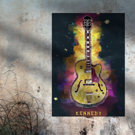 Poster Cool Grunge Guitare Art personnalisé