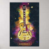 Poster Cool Grunge Guitare Art personnalisé (Devant)