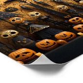 Poster Cool Halloween Citrouilles Motifs sans couture et  (Coin)