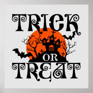 Poster cool Halloween tour de gâteau