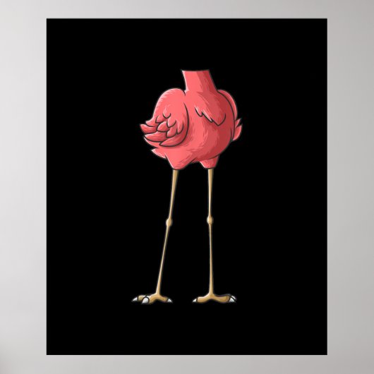 Poster Cool Headless Flamingo Halloween Lazy (Devant)