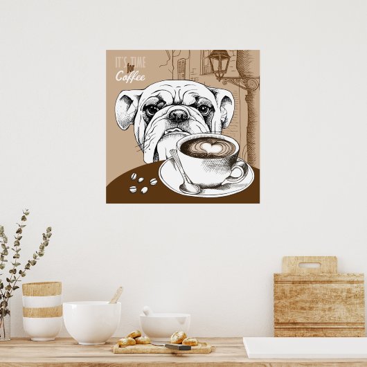 Poster Cool Il est temps de concevoir des devis de café (Cuisine)