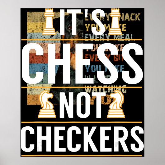 Poster cool its chess not checkers checkers players gift (Devant)