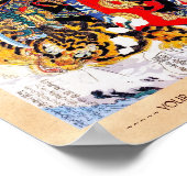 Poster Cool japanese legendary warrior samurai tiger figh (Coin)