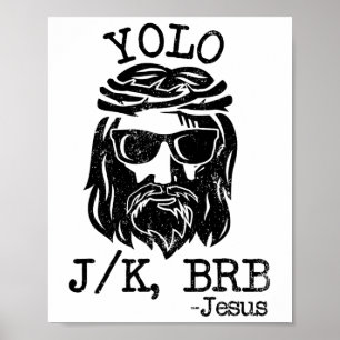 Poster Cool Jésus Pâques Yolo Jk Fête du Brb Joie chrétie
