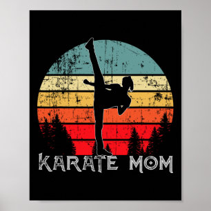 Poster Cool Karate Maman Art Martial Japonais Pour Les Mè