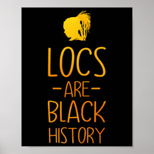 Poster Cool Locs Art Pour Femmes Maman Afro Cheveux Noir 