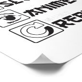 Poster Cool Manger Sleep ANIME Répéter Funny Icône Japona (Coin)