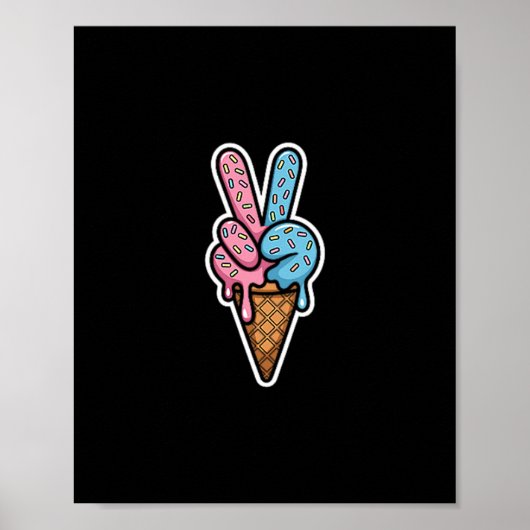 Poster Cool Meme Six Seven 67 Ice Cream Sport Drip  (Devant)