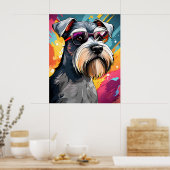 Poster Cool Mini Schnauzer (Cuisine)
