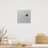 Poster Cool Moderne B&W volant oiseau simple design moder (Cuisine)