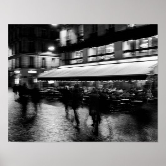 Poster Cool, moderne, brouillard urbain Paris (Devant)