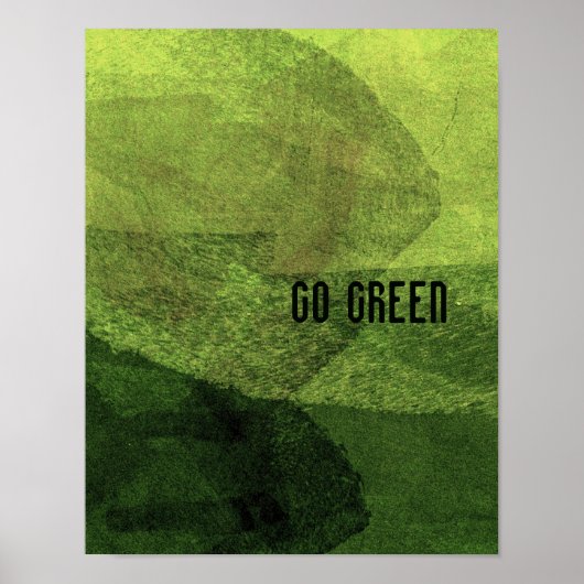 Poster Cool moderne devenez écolo abstrait peinture art d (Devant)