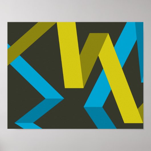 Poster Cool, moderne, tendance géométrique modes fluides (Devant)