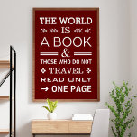 Poster Cool Moderne Typographie Inspiration Devis de voya<br><div class="desc">Soyez inspiré ou inspirez les autres. Poster parfait pour votre chambre.</div>