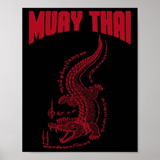 Poster Cool Muay Thai Kickboxing pour hommes (Devant)