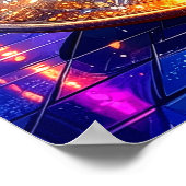 Poster Cool New York City Hat in a NYC Street Nightscape (Coin)