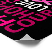 Poster Cool Nice Conscience du cancer du sein Ribon rose  (Coin)