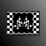 Poster Cool Noir et Blanc À damiers drapeaux Motif<br><div class="desc">Course cool noir et blanc à damiers design motif. Ce design hipster design et fantaisiste est fait pour les amateurs de course automobile et de sport automobile,  de go-kart de course,  de dirtbike champ,  et tous les autres amateurs de sport automobile,  automobile et automobile.</div>