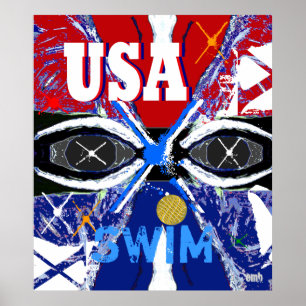 Poster Cool Nouveau 2013 USA Swimming Sports Art Big Post