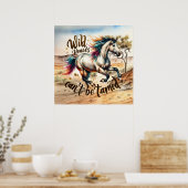 Poster Cool Occident coeur sauvage cheval (Cuisine)