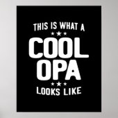 Poster Cool Opa A L'Air Du Père Grand-Père Cadeau (Devant)