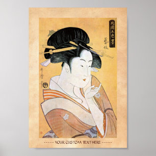 Poster Cool oriental japonais classique geisha lady art