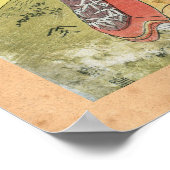 Poster Cool oriental japonais classique geisha lady art (Coin)