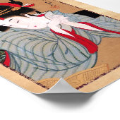 Poster Cool oriental japonais classique geisha lady art (Coin)