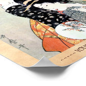 Poster Cool oriental japonais classique geisha lady art (Coin)