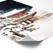 Poster Cool oriental japonais Hasui Kawase paysage hivern (Coin)