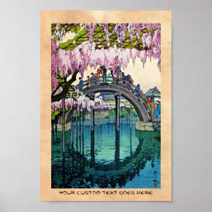 Poster Cool oriental japonais Kameido Bridge Yoshida art