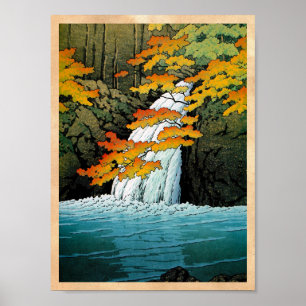 Poster Cool oriental japonais Kawase Senju Waterfall art