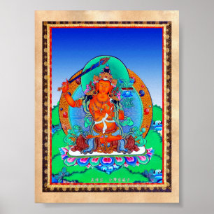 Poster Cool oriental tibetan thangka tattoo Manjusri