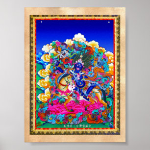 Poster Cool oriental tibetan thangka tattoo Palden Lhamo