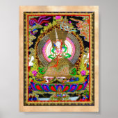 Poster Cool oriental tibetan thangka Usnisa Sitatapatra (Devant)