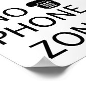 Poster cool pas de téléphone zone d'étude (Coin)