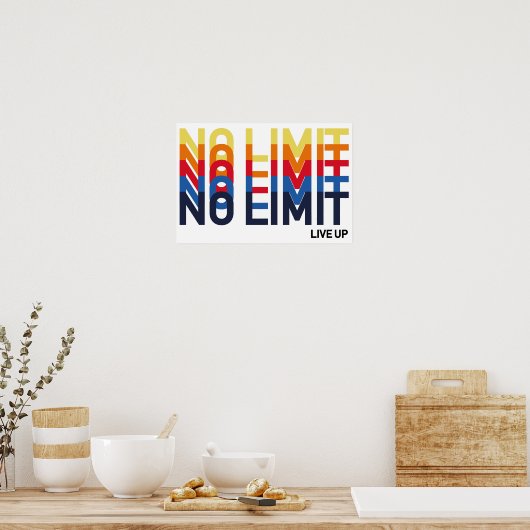 Poster Cool Pas Limite Live Up Jouer Funk Pop Art (Cuisine)
