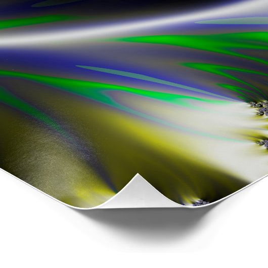 Poster Cool Peinture humide Frotte fractale des couleurs  (Coin)