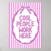 Poster Cool People Work (Devant)
