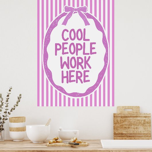 Poster Cool People Work (Cuisine)