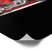 Poster Cool Père Noël Drôle équitation de Noël (Coin)