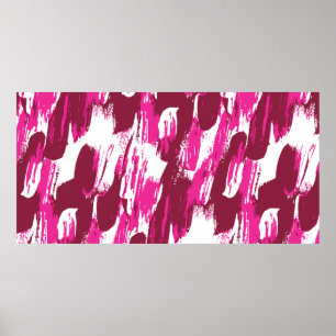 Poster Cool pinceau rose brosse trait moderne sans coutur