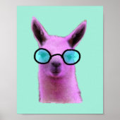 Poster cool Pink Llama (Devant)