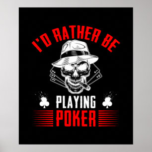 Poster Cool plutôt jouer au poker mot art
