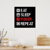 Poster cool poker salle de jeu mot art (Cuisine)