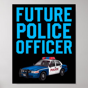 Poster Cool Police Officier Conception Pour Garçons Enfan