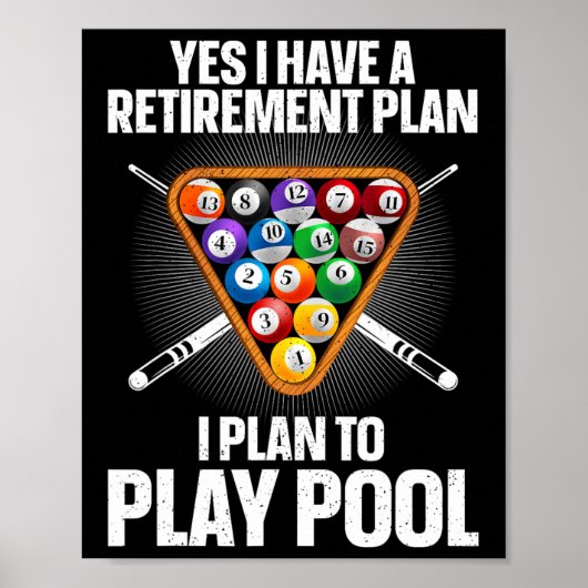 Poster Cool Pool Conception Pour Hommes Femmes Billard Lo (Devant)